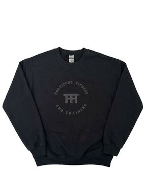 NWOT Women’s Fortitude Fitness Sport Sweater Black Cotton Logo Custom Size Med